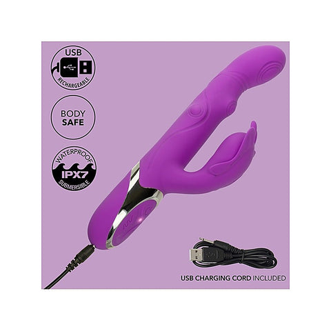 Enchanted Throbbing Butterfly Rabbit Vibrator by CalExotics
