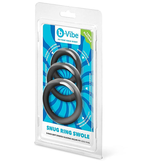 Snug Ring Swole 3-Pack Thick Silicone Cock Ring by B-Vibe