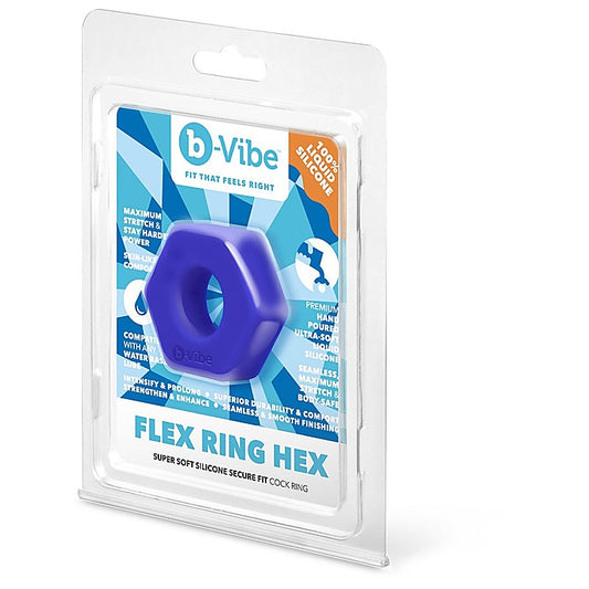 Flex Ring Hex Super Stretchy Silicone Cock Ring by B-Vibe