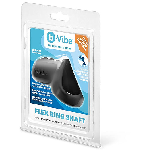 B-Vibe Flex Ring Shaft Silicone Cock Ring & Ball Stretcher