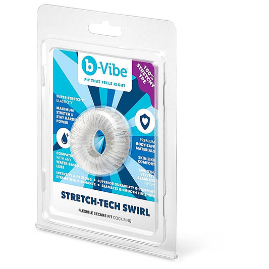 Stretch-Tech Swirl Ultra Stretchy Cock Ring by B-Vibe