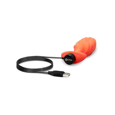 Swirl Texture Rechargeable Anal Plug by B-Vibe