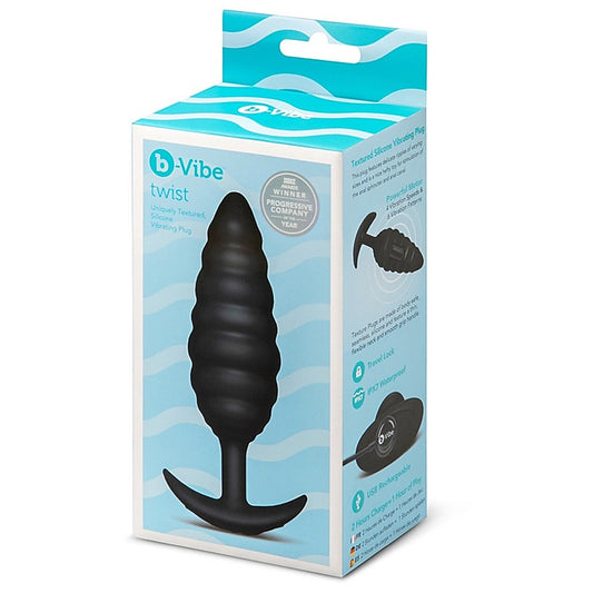 Twist Texture Vibrating Anal Plug by B-Vibe