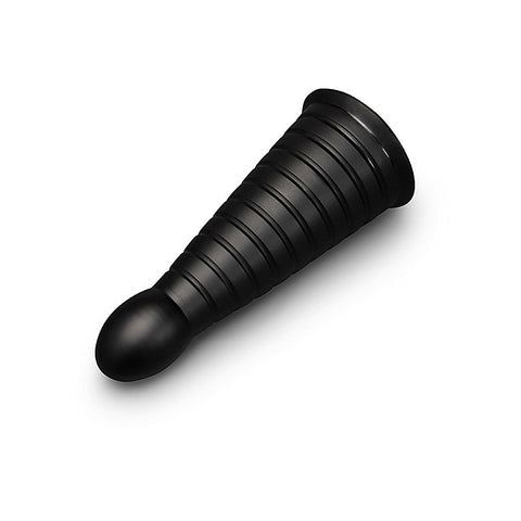 Cone 10 Inch Tapered & Ribbed Suction Cup Dildo by B-Vibe