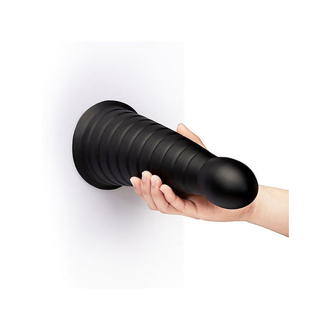 Cone 10 Inch Tapered & Ribbed Suction Cup Dildo by B-Vibe
