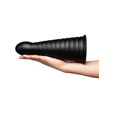 Cone 10 Inch Tapered & Ribbed Suction Cup Dildo by B-Vibe