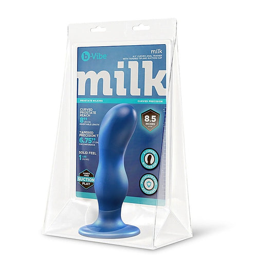 Milk 8.5 Inch Curved Anal Trainer With Tapered Tip by B-Vibe