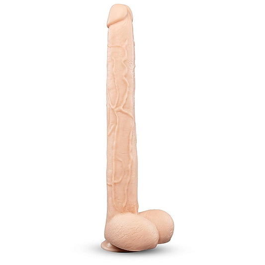 B-Vibe Bone 17 Inch Deep-Insert Dildo With Realistic Balls
