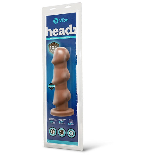 Headz 10.5 Inch Multi-Bulb Dildo With Flared Base by B-Vibe
