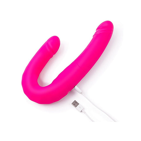 Duo Double-Ended Vibrating Thrusting Dildo by Together