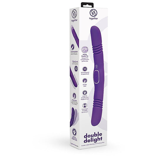 Double Delight Vibrating and Thrusting Dildo by Together