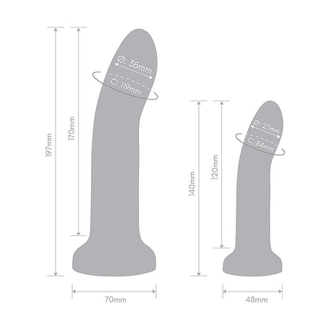 Duo 2Pc Silicone Dildo & Harness Set by Together