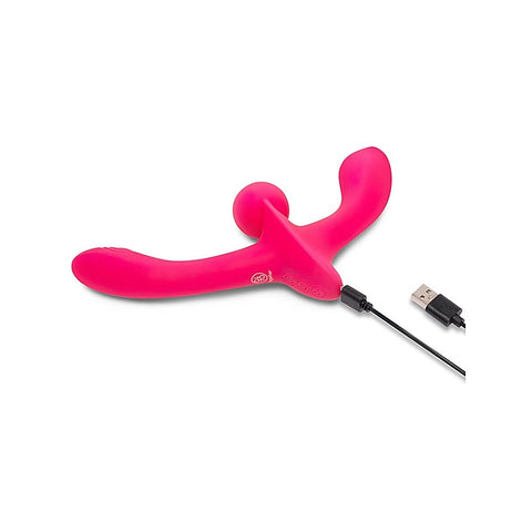 Double Tap Vibrating Strapless Strap-On Set by Together