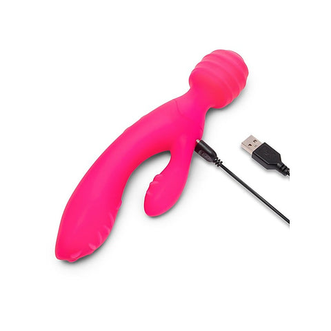 Tri Delight Dual-Ended Wand Rabbit Vibrator by Together