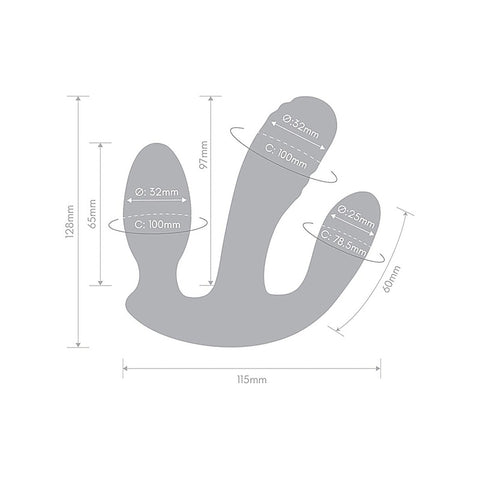 Blended Pleasure Remote Triple-Pronged Vibrator by Together