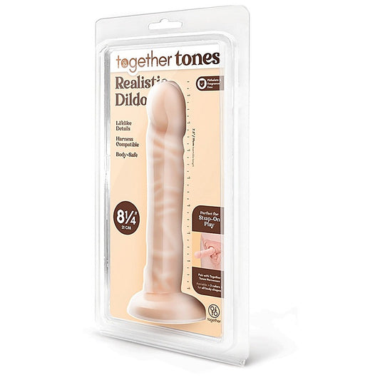 Tones 8.25 Inch Realistic Veined Suction Dildo by Together