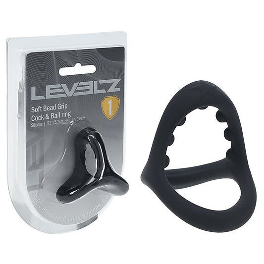 LEVELZ Soft Bead Grip Silicone Cock Ring by Shots Toys