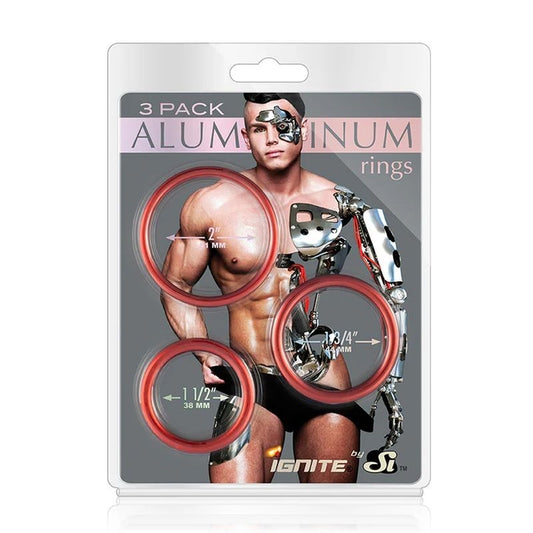 3 Piece Aluminium Cock Ring Set by SI Novelties
