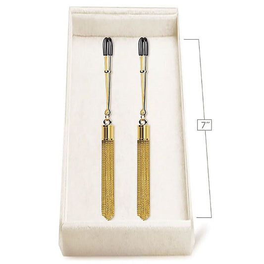 Parisian Allure Luxury Nipple Clamps - Shimmer & Chic - Nipple and Clit Clamps