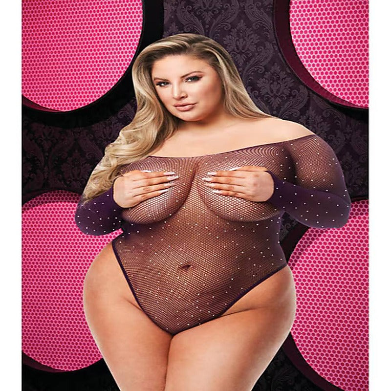 Off The Shoulder Sparkle Teddy by Xgen Products - Teddies and Bodysuits