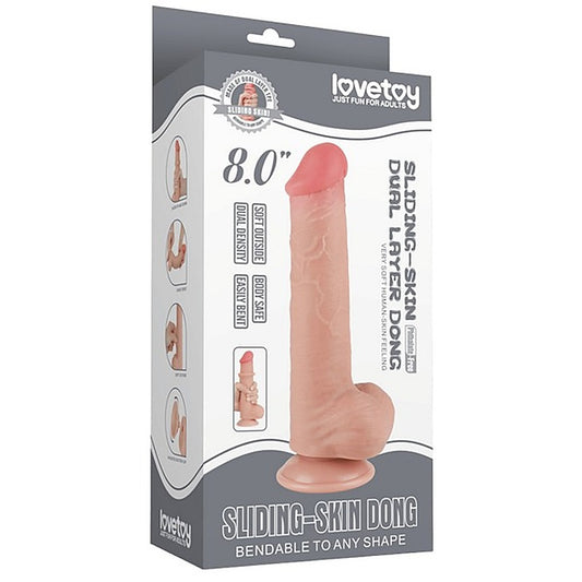 8 Inch Sliding Skin Flexible Realistic Dong by Lovetoy