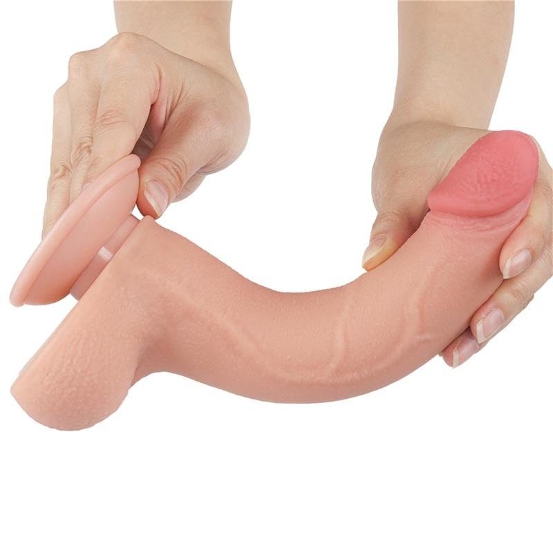 8.5 Inch Sliding Skin Dual Density Dong by Lovetoy - Realistic Dildos