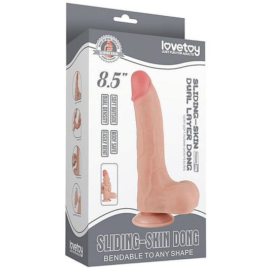 8.5 Inch Sliding Skin Thick Realistic Dong by Lovetoy