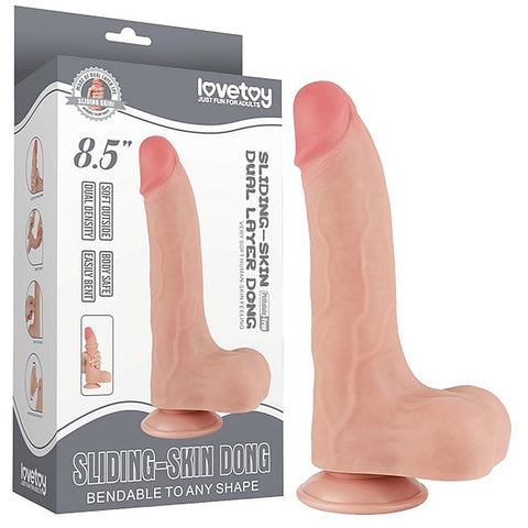 8.5 Inch Sliding Skin Thick Realistic Dong by Lovetoy - Realistic Dildos