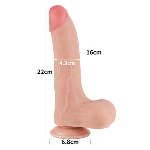 8.5 Inch Sliding Skin Thick Realistic Dong by Lovetoy - Realistic Dildos