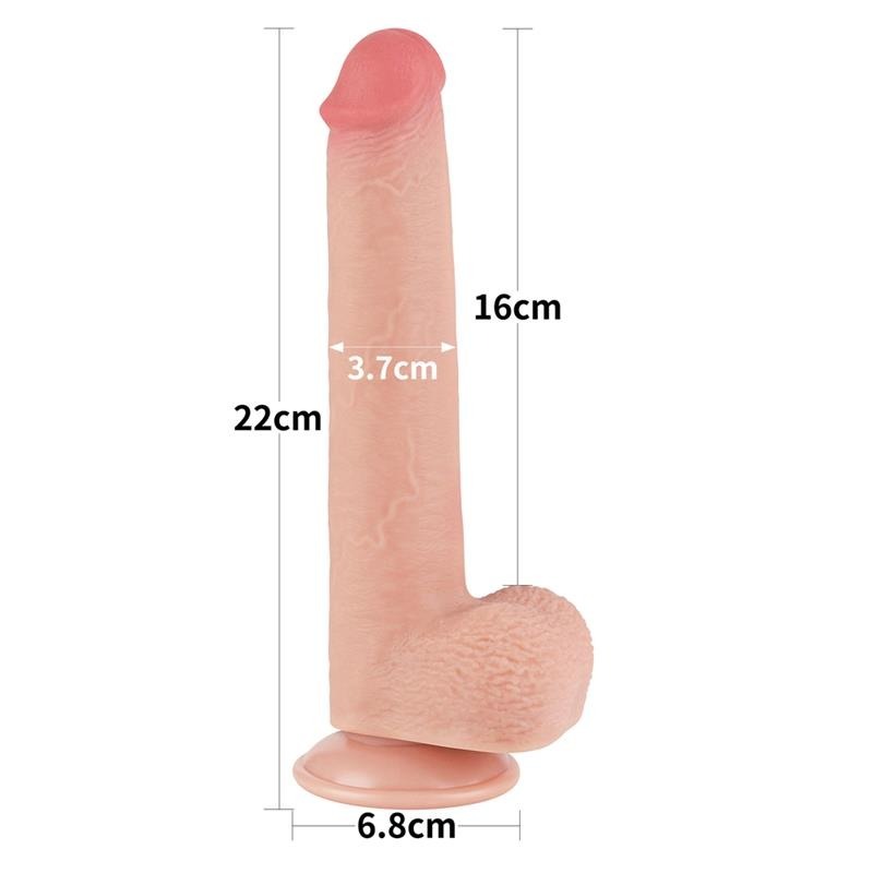 9 Inch Sliding Skin Realistic TPE Dong by Lovetoy - Realistic Dildos