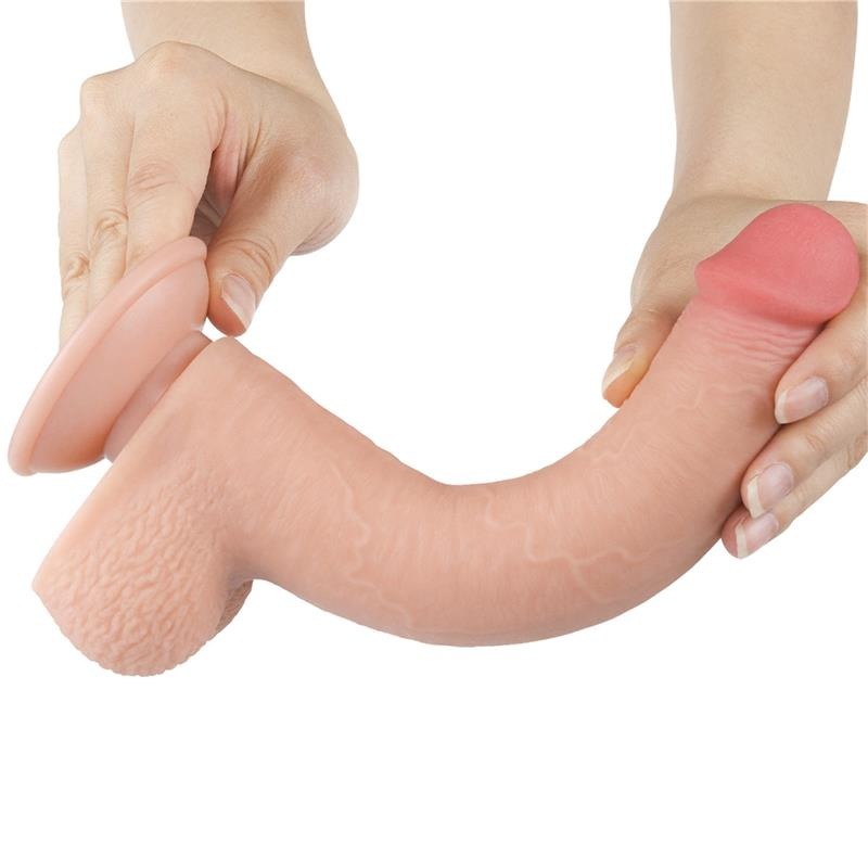 9 Inch Sliding Skin Realistic TPE Dong by Lovetoy - Realistic Dildos