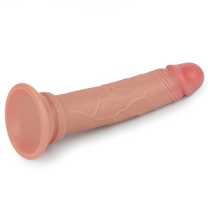 7 Inch Dual Layer Platinum Silicone Cock by Lovetoy - Realistic Dildos