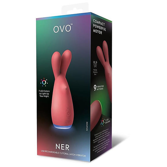 Ovo Ner Clitoral Silicone Rechargeable Vibrator - Rabbit Vibrators