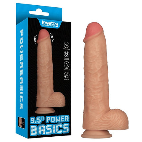 9.5 Inch Vibrating Power Basics Cock by Lovetoy - Vibrating Dildos