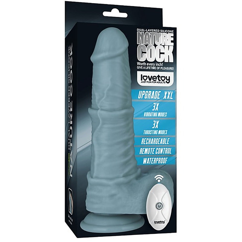 11 Inch Remote Thrusting Vibrating Silicone Dildo by Lovetoy - Vibrating Dildos