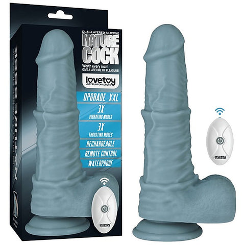 11 Inch Remote Thrusting Vibrating Silicone Dildo by Lovetoy - Vibrating Dildos