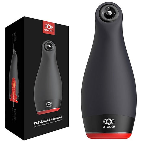 PLEASURE ENGINE Thrusting Heated Masturbator by Shots Toys - Masturbators and Strokers