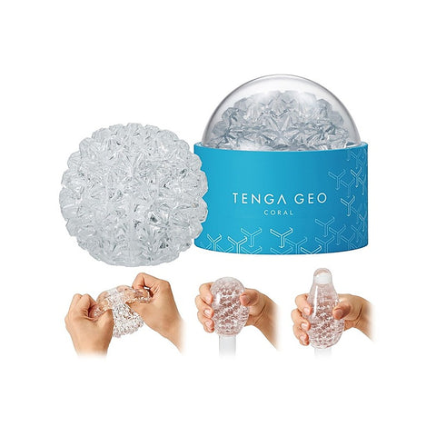 Geo Coral Textured Male Masturbator by Tenga