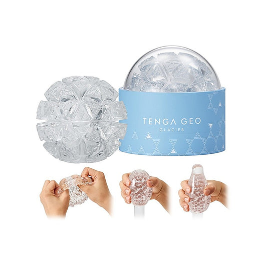 Geo Glacier Prism Textured Male Masturbator by Tenga