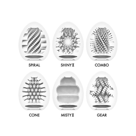 Egg Hard Gel 6 Pack Firm Texture Strokers by Tenga