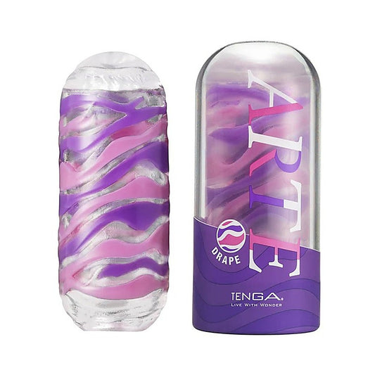 Arte Drape Dual Layer Textured Stroker by Tenga - Masturbators and Strokers