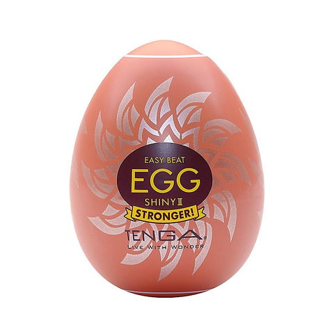 Egg Shiny II Firm Edge Textured Stroker by Tenga - Masturbators and Strokers