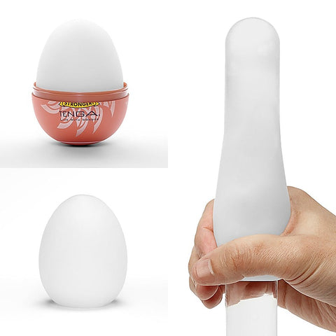 Egg Shiny II Firm Edge Textured Stroker by Tenga - Masturbators and Strokers