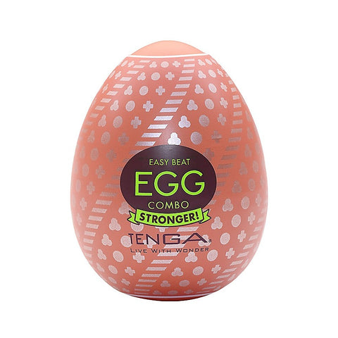 Egg Combo Spiral Ribbed Male Stroker by Tenga - Masturbators and Strokers