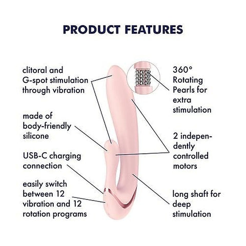 Pearl Bunny 3 Rotating Rabbit Vibrator by Satisfyer - Rabbit Vibrators