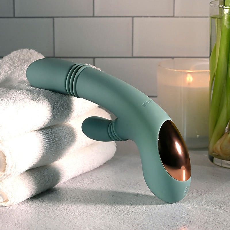 Rub Me Tender Thrusting Rabbit Vibrator by Evolved - Rabbit Vibrators