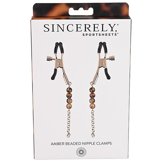Sportsheets Amber Beaded Nipple Clamps