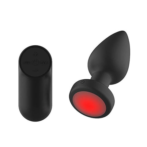 Vibrating Butt Plug with LED Base M by Passion Play - Butt Plugs