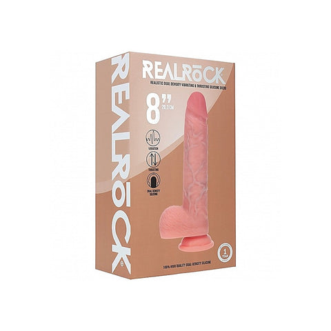 REALROCK 8in Vibrating & Thrusting Dildo by Shots Toys - Vibrating Dildos