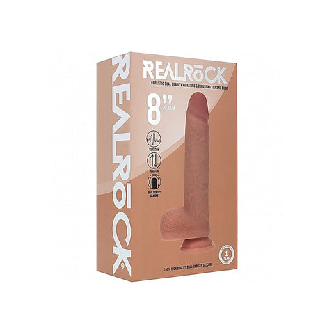 REALROCK 8in Vibrating & Thrusting Dildo by Shots Toys - Vibrating Dildos